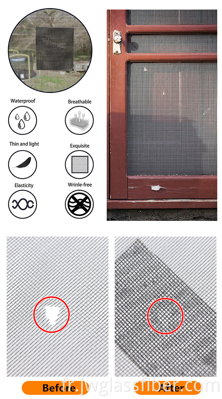 Trous en fibre de verre étanche à couverture de la fenêtre de la fenêtre de la fenêtre réparation des patchs collants